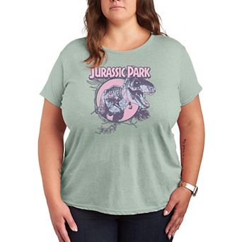 Plus Size Jurassic Park T-Rex Pastels Graphic Tee