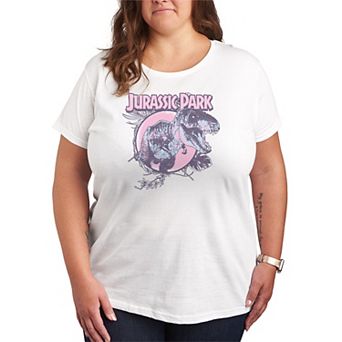Plus Size Jurassic Park T-Rex Pastels Graphic Tee