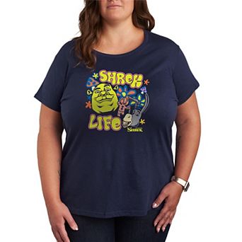 Plus Size Shrek Life Groovy Florals Graphic Tee