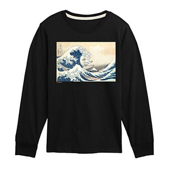 Boys 8-20 Peanuts The Great Wave Off Kanagawa Long Sleeve Graphic Tee