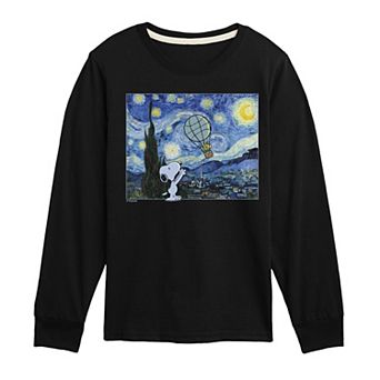 Boys 8-20 Peanuts The Starry Night Long Sleeve Graphic Tee
