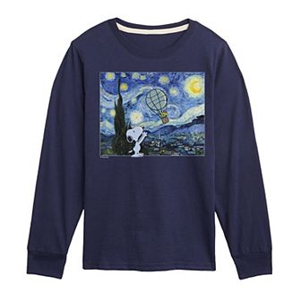 Boys 8-20 Peanuts The Starry Night Long Sleeve Graphic Tee