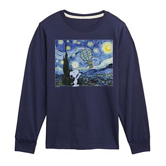 Boys 8-20 Peanuts The Starry Night Long Sleeve Graphic Tee