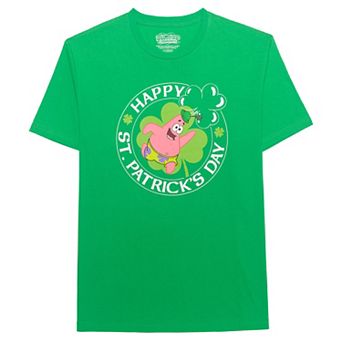 Men's Spongebob SquarePants Patrick Happy St. Patrick's Day Graphic Tee