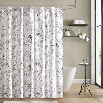 Laura Ashley Branch Toile Fabric Shower Curtain