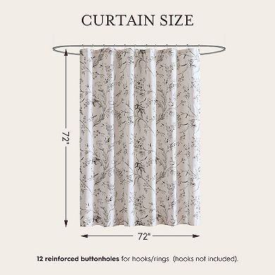 Laura Ashley Branch Toile Fabric Shower Curtain
