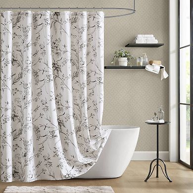 Laura Ashley Branch Toile Fabric Shower Curtain