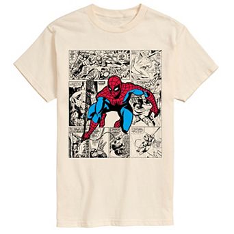 Men's Marvel Spider-Man Comic Panels Graphic Tee