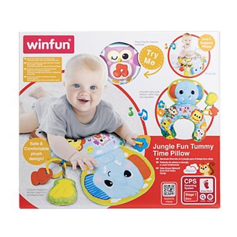 Winfun Jungle Fun 2-in-1 Support Tummy Time Pillow