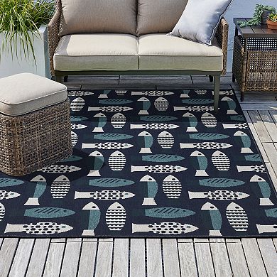 Sonoma Goods For Life® Fish Indoor / Outdoor Area Rug