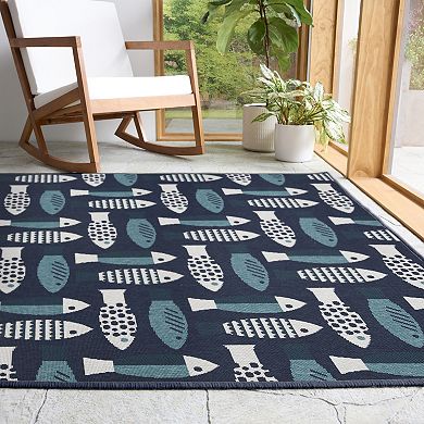Sonoma Goods For Life® Fish Indoor / Outdoor Area Rug