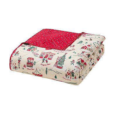Hallmark Multi Christmas Village Holiday Quilt Set