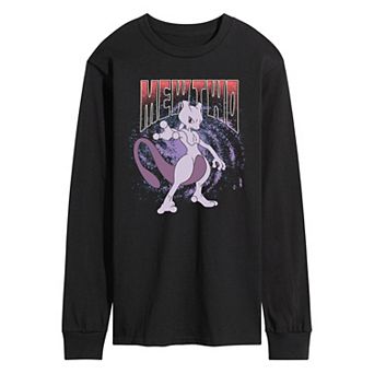 Men's Pokémon Mewtwo Galaxy Long Sleeve Graphic Tee
