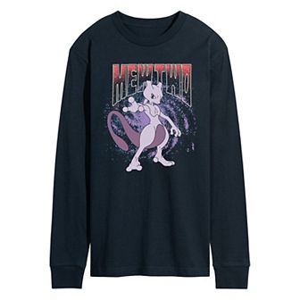 Men's Pokémon Mewtwo Galaxy Long Sleeve Graphic Tee