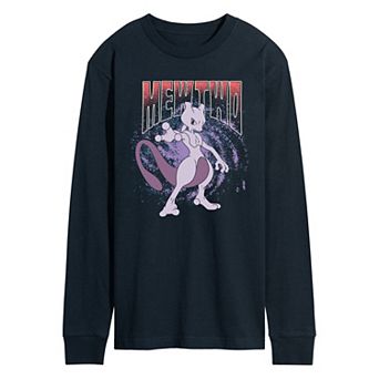 Men's Pokémon Mewtwo Galaxy Long Sleeve Graphic Tee