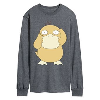Men's Pokémon Psyduck Oversized Long Sleeve Graphic Tee