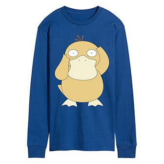 Men's Pokémon Psyduck Oversized Long Sleeve Graphic Tee