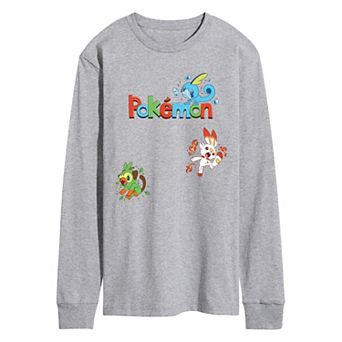 Men's Pokémon Gen 8 Starters Sword & Shield Long Sleeve Graphic Tee