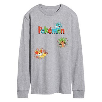 Men's Pokémon Gen 6 Starters Long Sleeve Graphic Tee