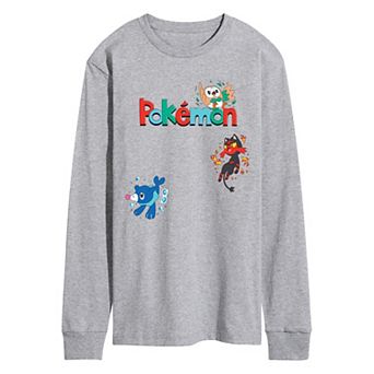 Men's Pokémon Gen 7 Starters Long Sleeve Graphic Tee
