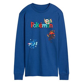 Men's Pokémon Gen 7 Starters Long Sleeve Graphic Tee