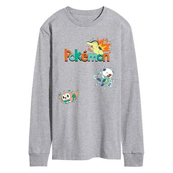 Men's Pokémon Legends: Arceus Starters Long Sleeve Graphic Tee