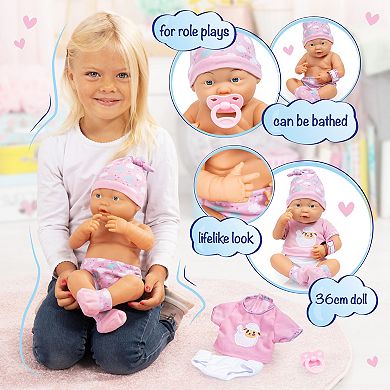 Bayer New Born Baby Doll with Outfit & Accessories