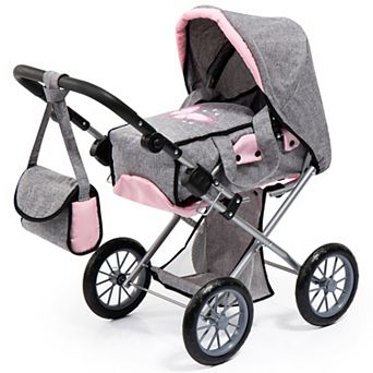 Bayer City Star Doll Pram 2-In-1 Pushchair & Stroller with Adjustable Handle