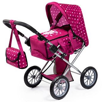Bayer City Star Doll Pram 2-In-1 Pushchair & Stroller with Adjustable Handle