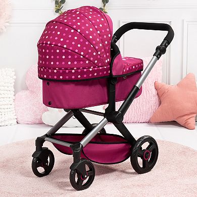 Bayer Doll Pram 2-In-1 Pushchair & Stroller with Adjustable Handle & Swivel Wheels