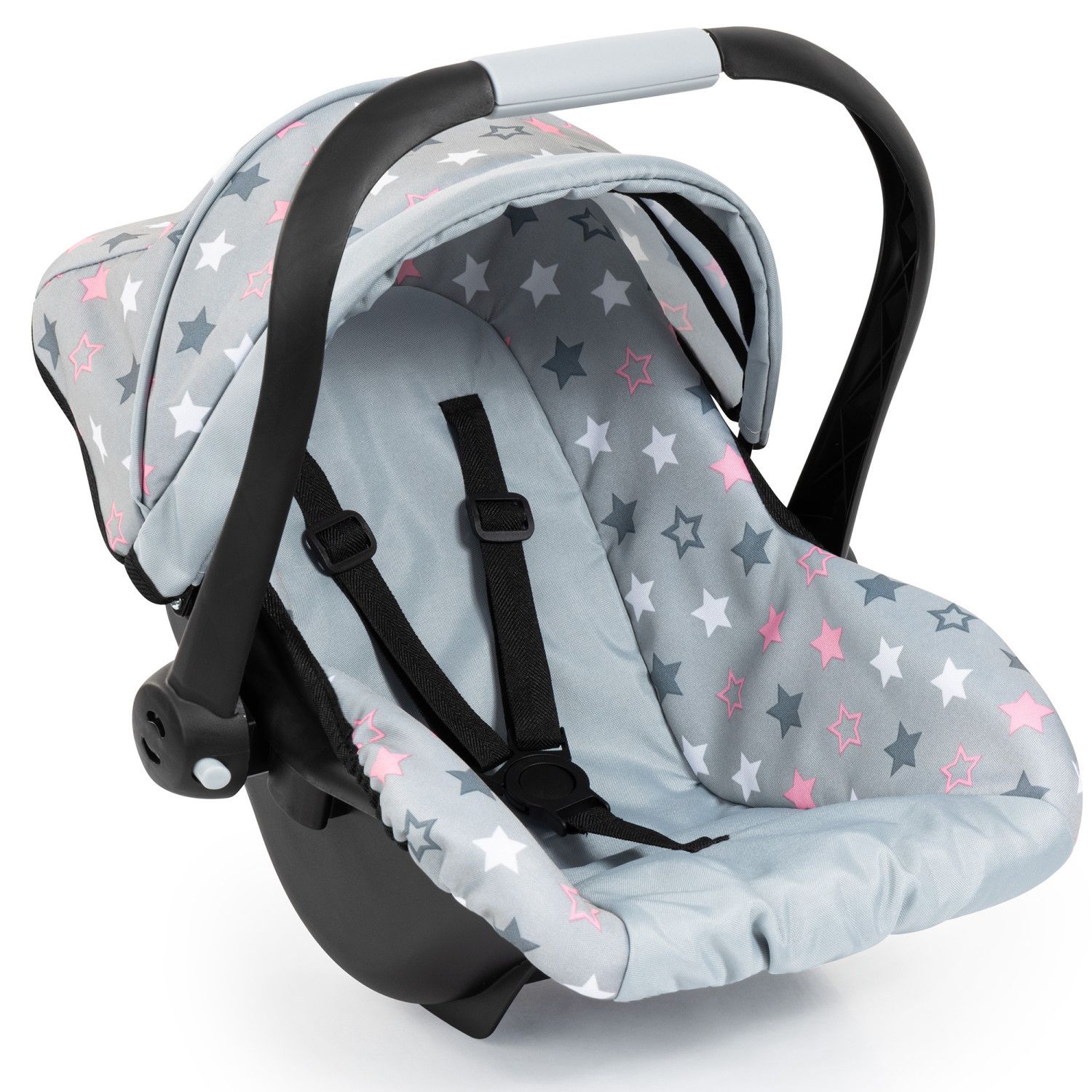 Bayer Doll Deluxe Car Seat Portable Travel Carrier For Dolls With Sunshade & Handle