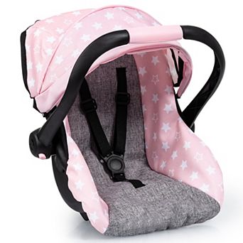 Bayer Doll Deluxe Car Seat Portable Travel Carrier For Dolls With Sunshade & Handle