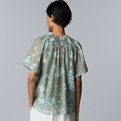 Women's Simply Vera Vera Wang Flutter Sleeve Blouse