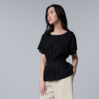 Women's Simply Vera Vera Wang Tie Waist Blouse