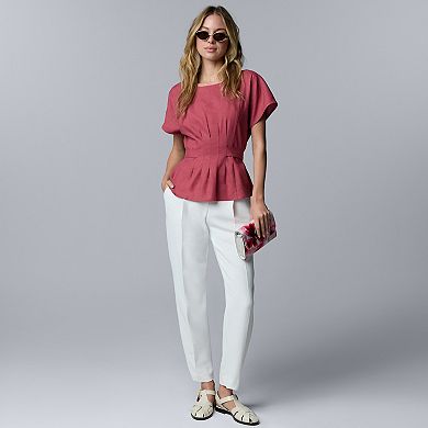 Petite Simply Vera Vera Wang Tie Waist Blouse