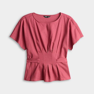 Petite Simply Vera Vera Wang Tie Waist Blouse