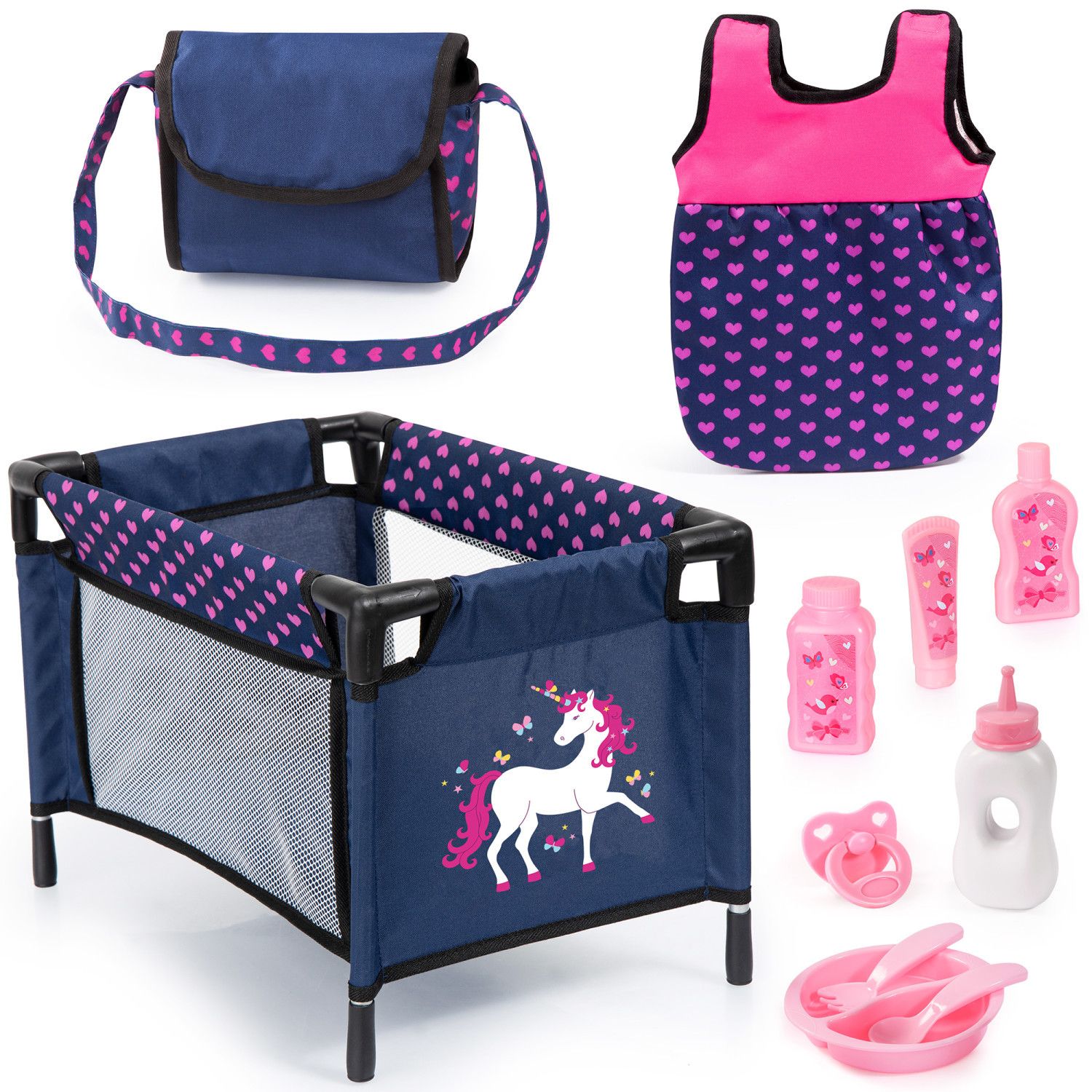 Детские куклы Bayer Doll Travel Set Sleep & Feeding Care Accessories For Dolls