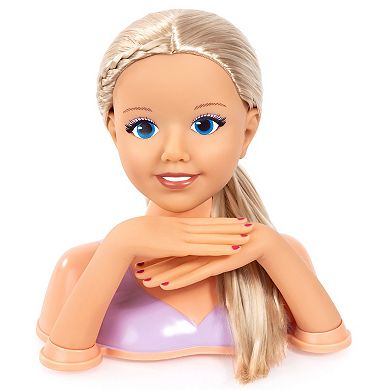 Bayer Doll Styling Head with Long Hair & Beauty Accessories
