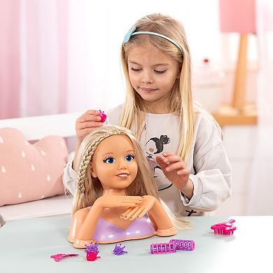 Bayer Doll Styling Head with Long Hair & Beauty Accessories