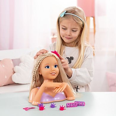 Bayer Doll Styling Head with Long Hair & Beauty Accessories
