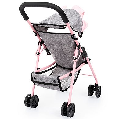 Bayer Doll Buggy With Handbag & Sunshade, Folding Play Stroller For Dolls Set