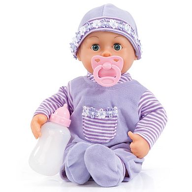 Bayer First Words Baby Soft Body Doll with Realistic Sounds & Accessories