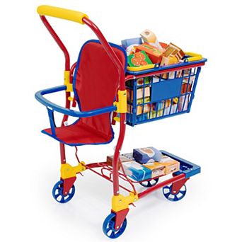 Bayer 61 pc Doll Shopping Cart & Doll Accessories Toy Set