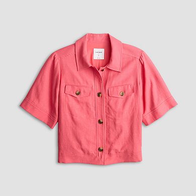 Women's Nine West Short Sleeve Collared Jacket