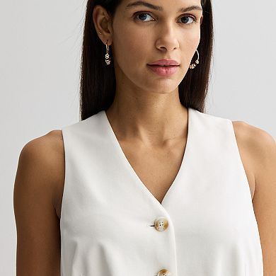 Women's Nine West V-Neck Longline Vest
