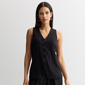Women's Nine West V-Neck Longline Vest