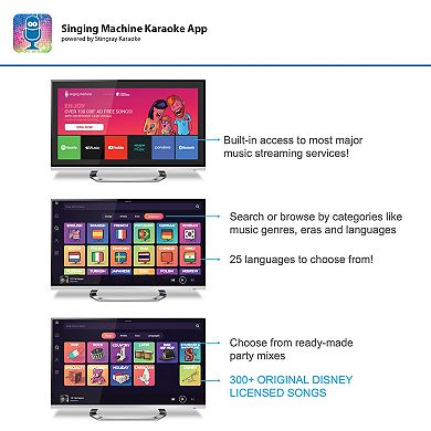 Singing Machine WIFI Karaoke Machine & 2 Wireless Microphones