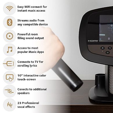 Singing Machine WIFI Karaoke Machine & 2 Wireless Microphones