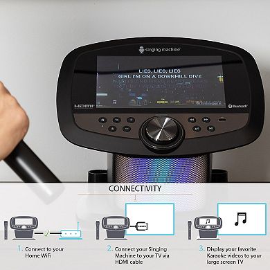 Singing Machine WIFI Karaoke Machine & 2 Wireless Microphones