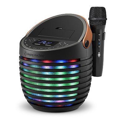 Singing Machine Bluetooth Karaoke System with Light Show & Voice Changing Effects